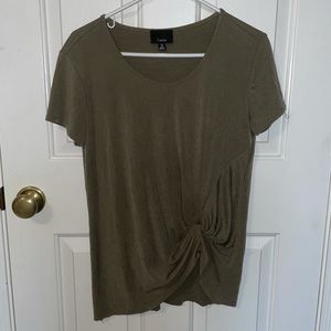 Olive green shirt with tie